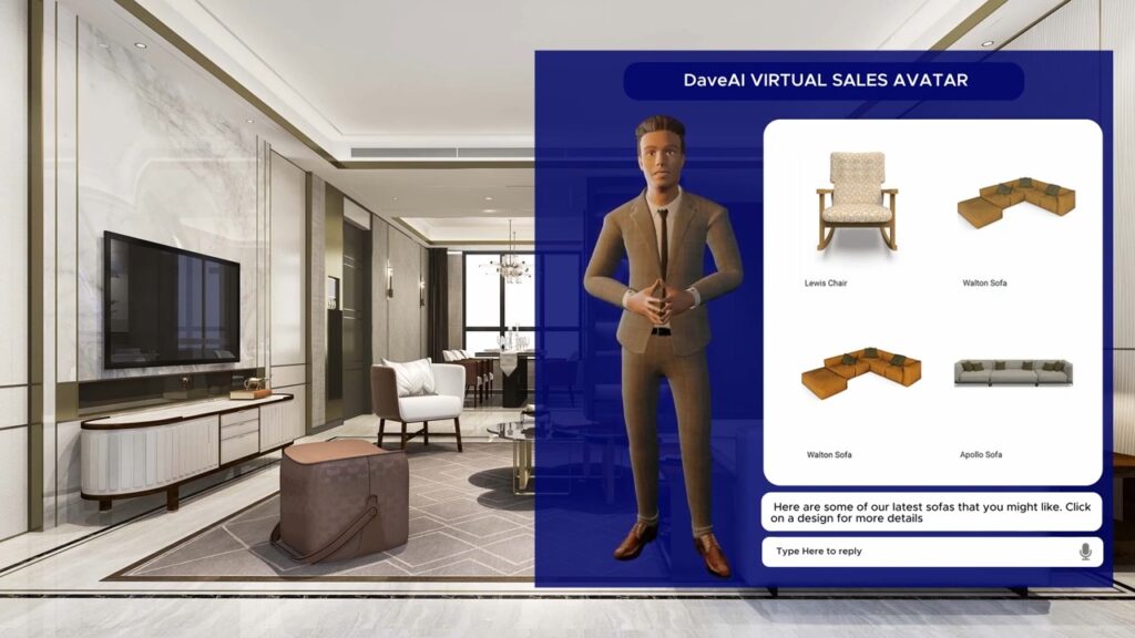 virtual sales via virtual store
